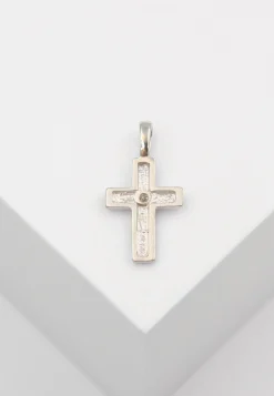 Anhänger Kreuz Weissgold 750 Diamant 0.025ct. 22x11mm