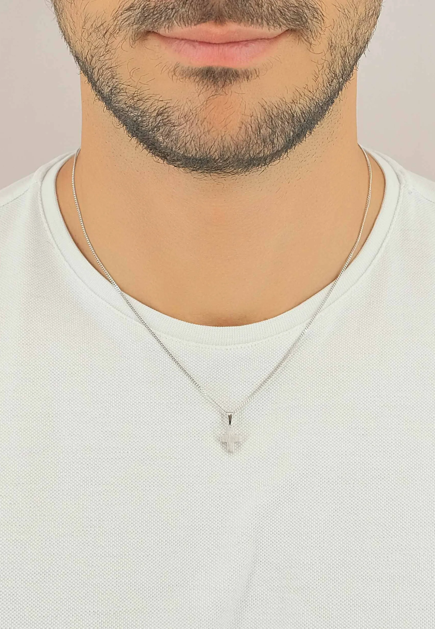 Anhänger Kreuz Weissgold 750, 16x9mm