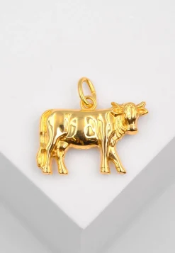 Anhänger Kuh Gelbgold 750, 18x18mm