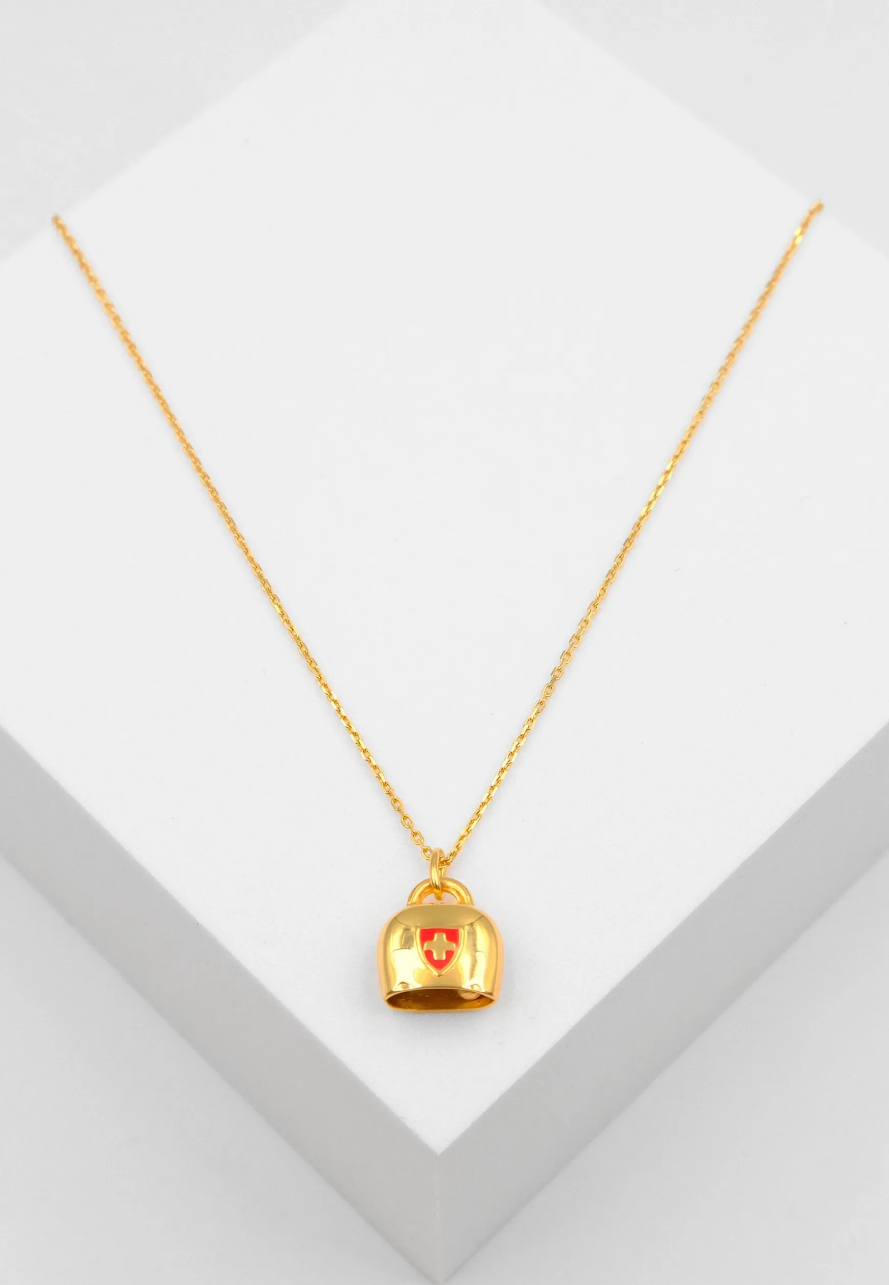 Anhänger Kuhglocke Gelbgold 750, 16x11mm