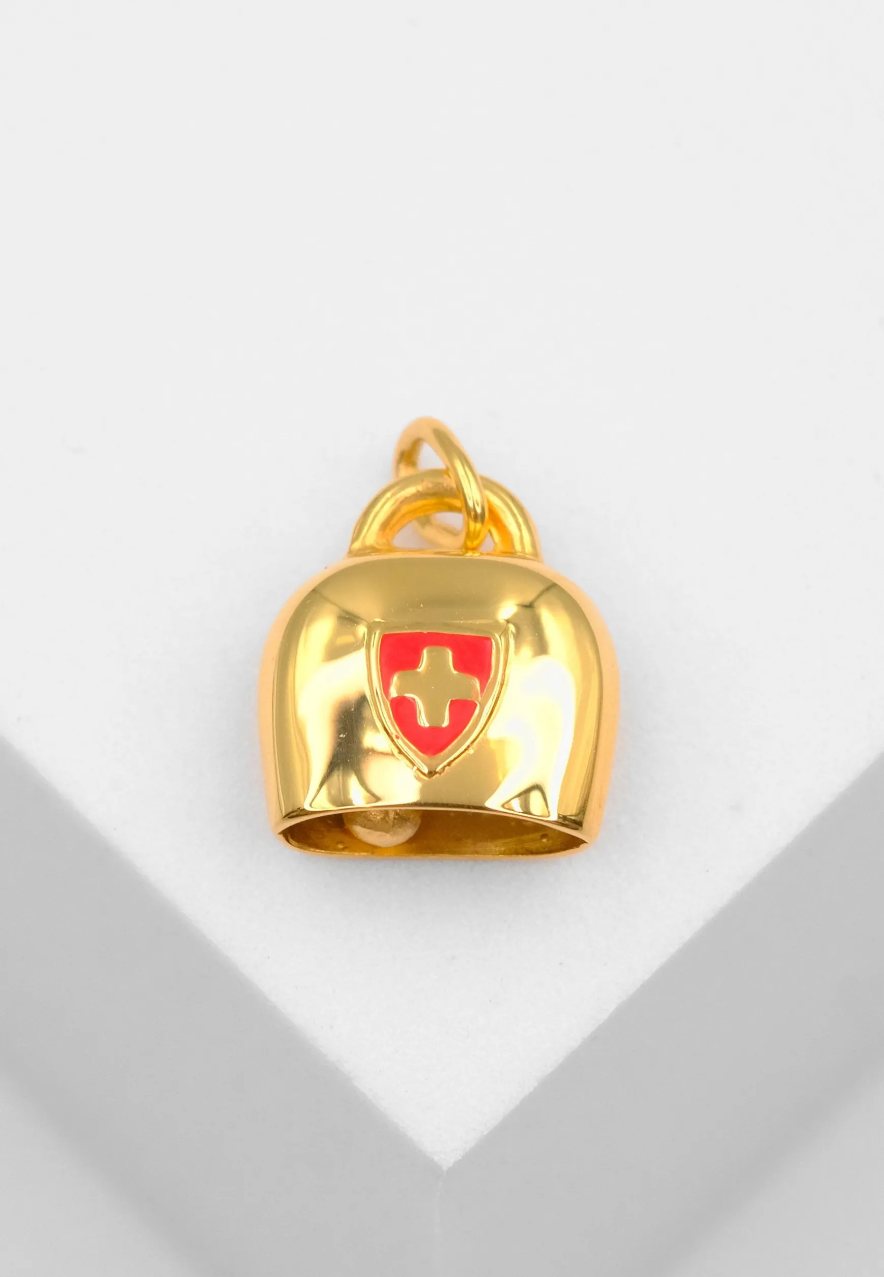 Anhänger Kuhglocke Gelbgold 750, 16x11mm