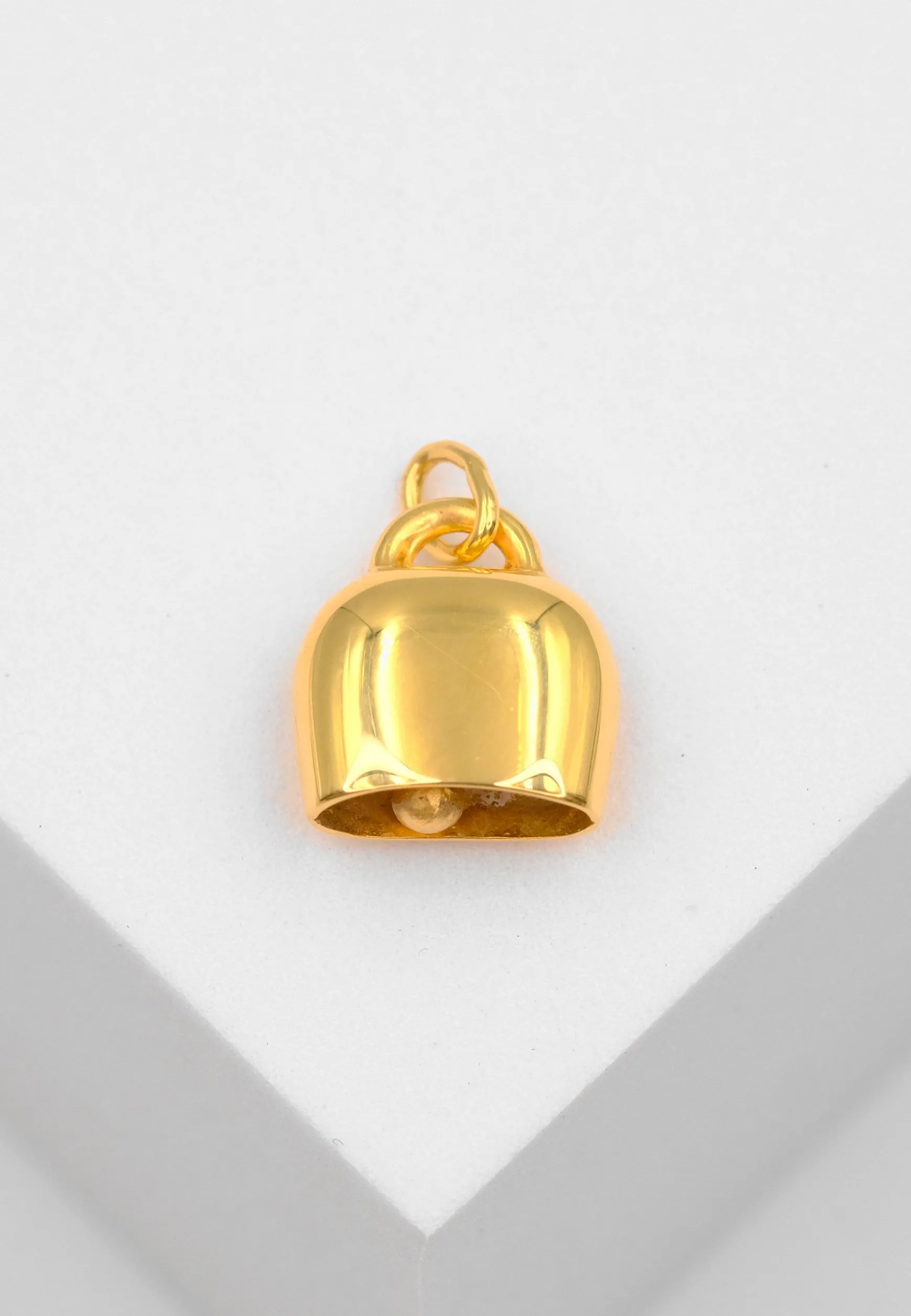 Anhänger Kuhglocke Gelbgold 750, 16x11mm