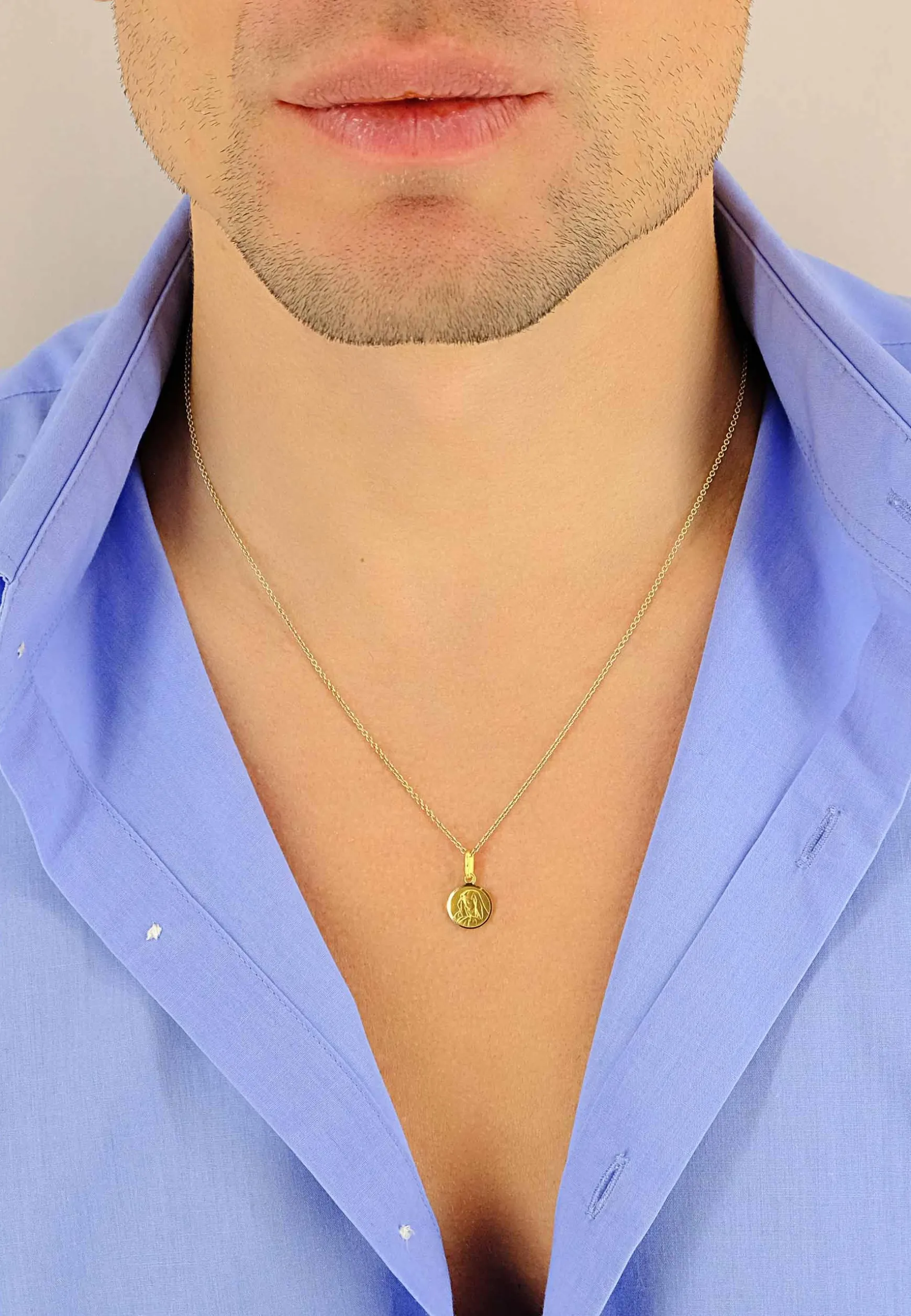 Anhänger Madonna Gelbgold 750, 18x10mm