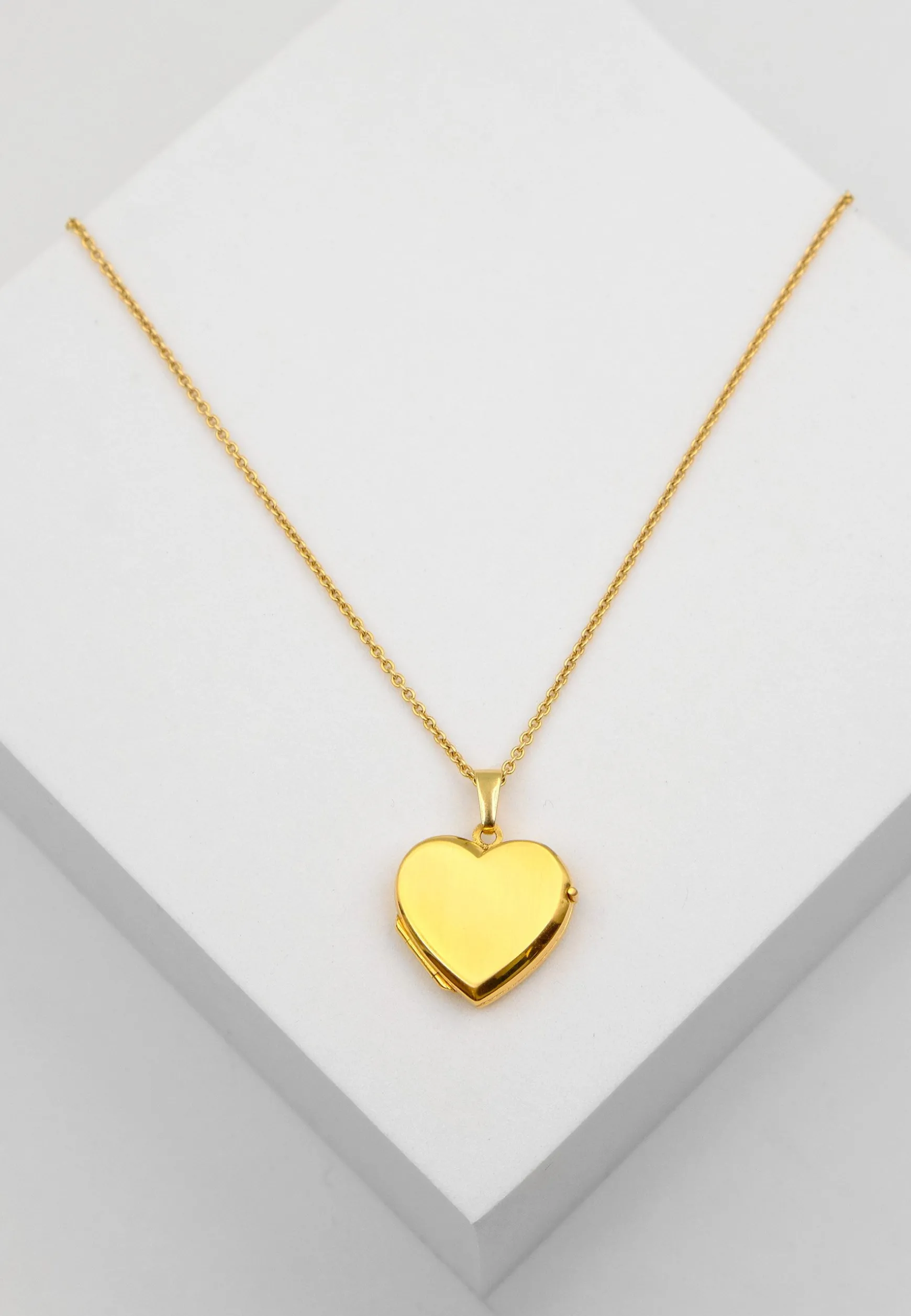 Anhänger Medaillon Herz Gelbgold 750, 22x17mm