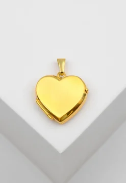 Anhänger Medaillon Herz Gelbgold 750, 22x17mm