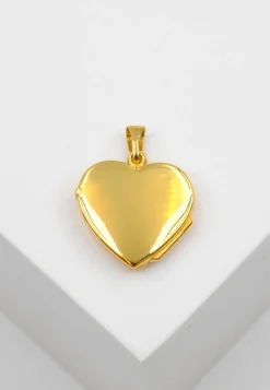 Anhänger Medaillon Herz Gelbgold 750, 22x17mm