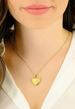 Anhänger Medaillon Herz Gelbgold 750, 22x17mm