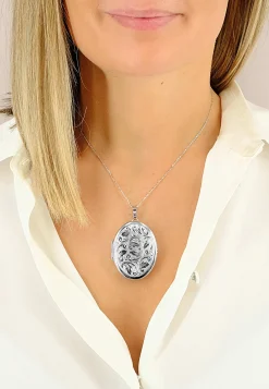 Anhänger Medaillon Silber 925, 55x35mm