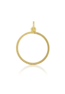 Anhänger Münzfassung Gelbgold 750, 30x22mm
