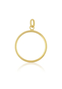 Anhänger Münzfassung Gelbgold 750, 29x22mm