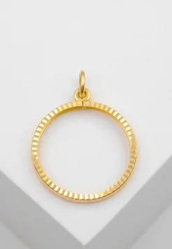 Anhänger Münzfassung Gelbgold 750, 30x22mm