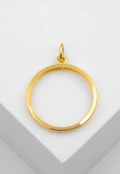 Anhänger Münzfassung Gelbgold 750, 30x22mm
