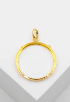 Anhänger Münzfassung Gelbgold 750, 29x22mm