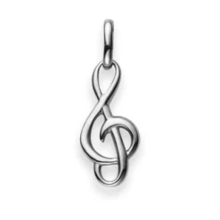 Anhänger Notenschlüssel Silber 925, 20x7mm