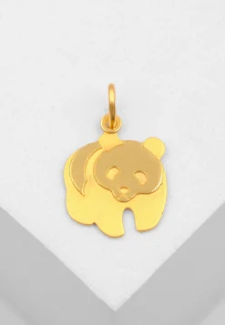 Anhänger Pandabär Gelbgold 750, 19 x 13mm