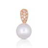 Anhänger Roségold 750 Akoya Perle 7.5-8mm Brillanten 0.06ct.