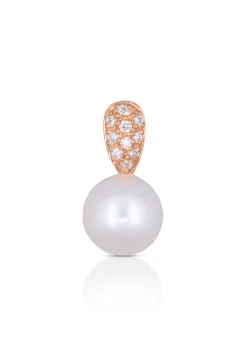 Anhänger Roségold 750 Akoya Perle 7.5-8mm Brillanten 0.06ct.