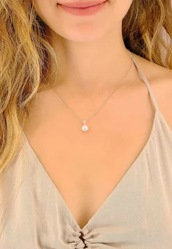 Anhänger Roségold 750 Akoya Perle 7.5-8mm Brillanten 0.06ct.