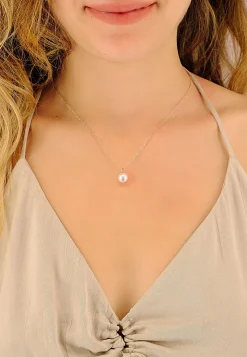 Anhänger Roségold 750 Süsswasserperle 7.5-8mm