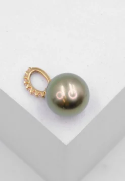 Anhänger Roségold 750 Tahiti Perle 10-11mm Brillant 0.08ct.
