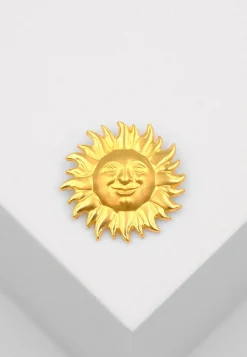 Anhänger Sonne Gelbgold 750, 16x16mm