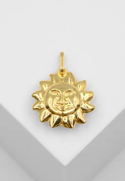 Anhänger Sonne Gelbgold 750, 22x16mm