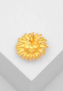 Anhänger Sonne Gelbgold 750, 16x16mm