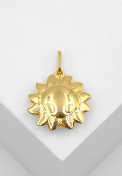Anhänger Sonne Gelbgold 750, 22x16mm