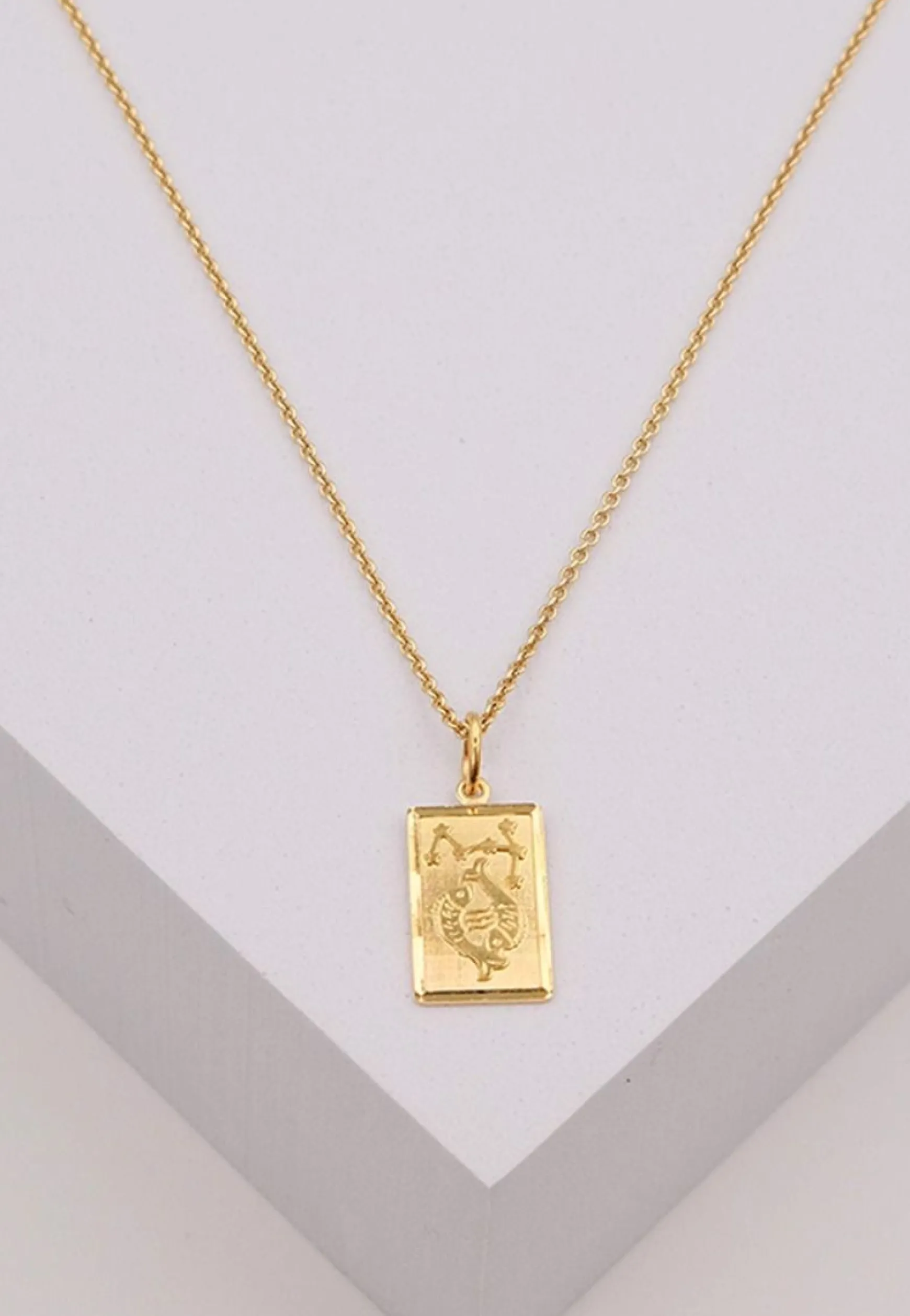 Anhänger Sternzeichen Fische Gelbgold 750, 20x9mm