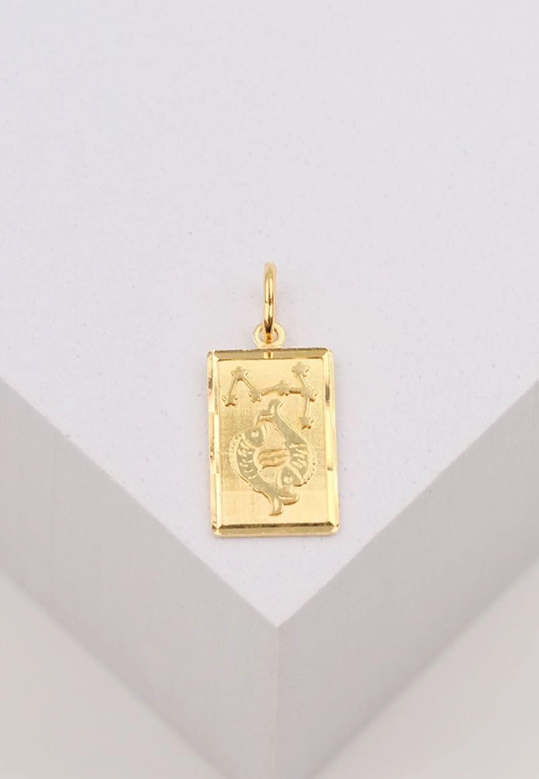 Anhänger Sternzeichen Fische Gelbgold 750, 20x9mm