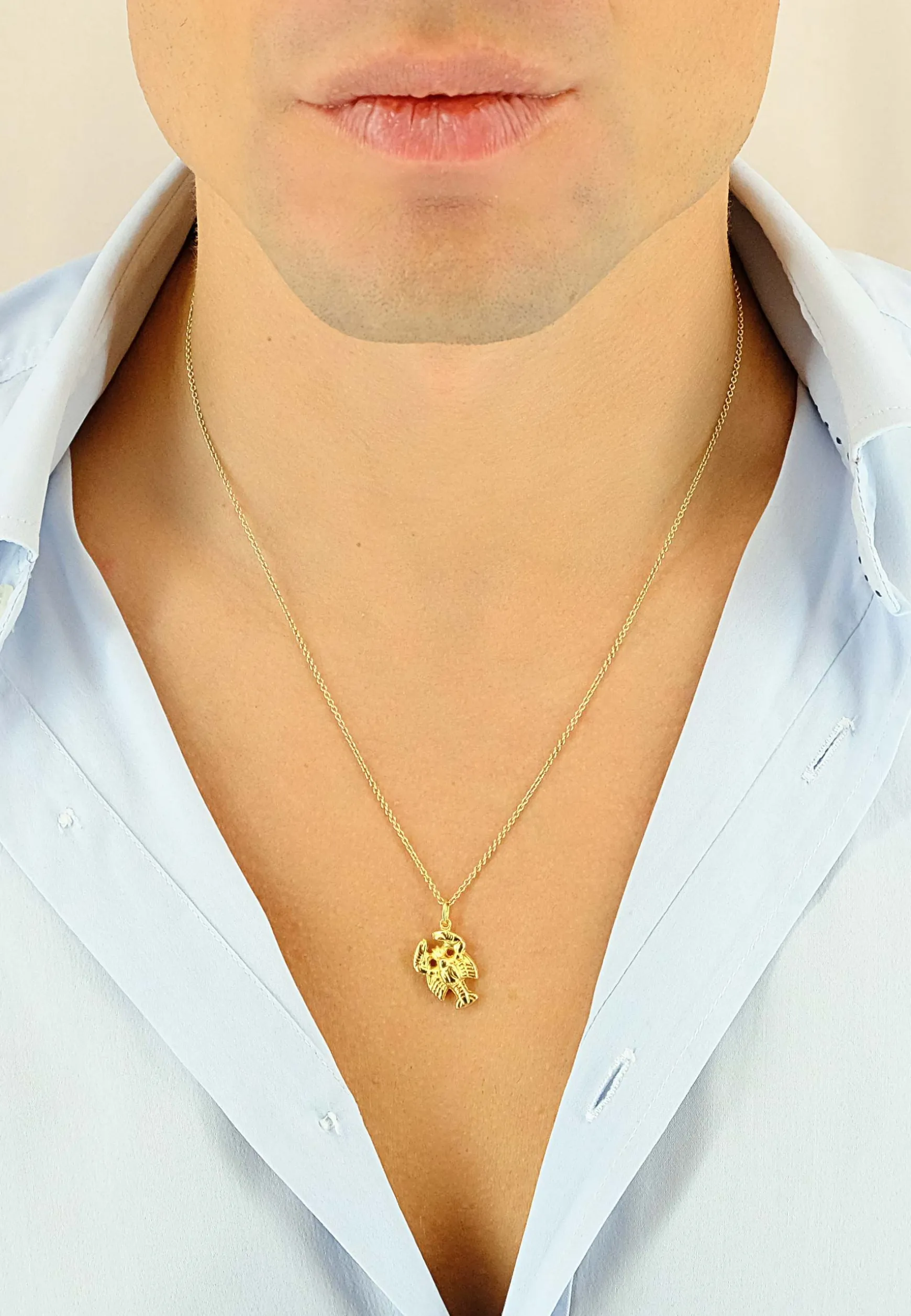 Anhänger Sternzeichen Krebs Gelbgold 750, 22x14mm