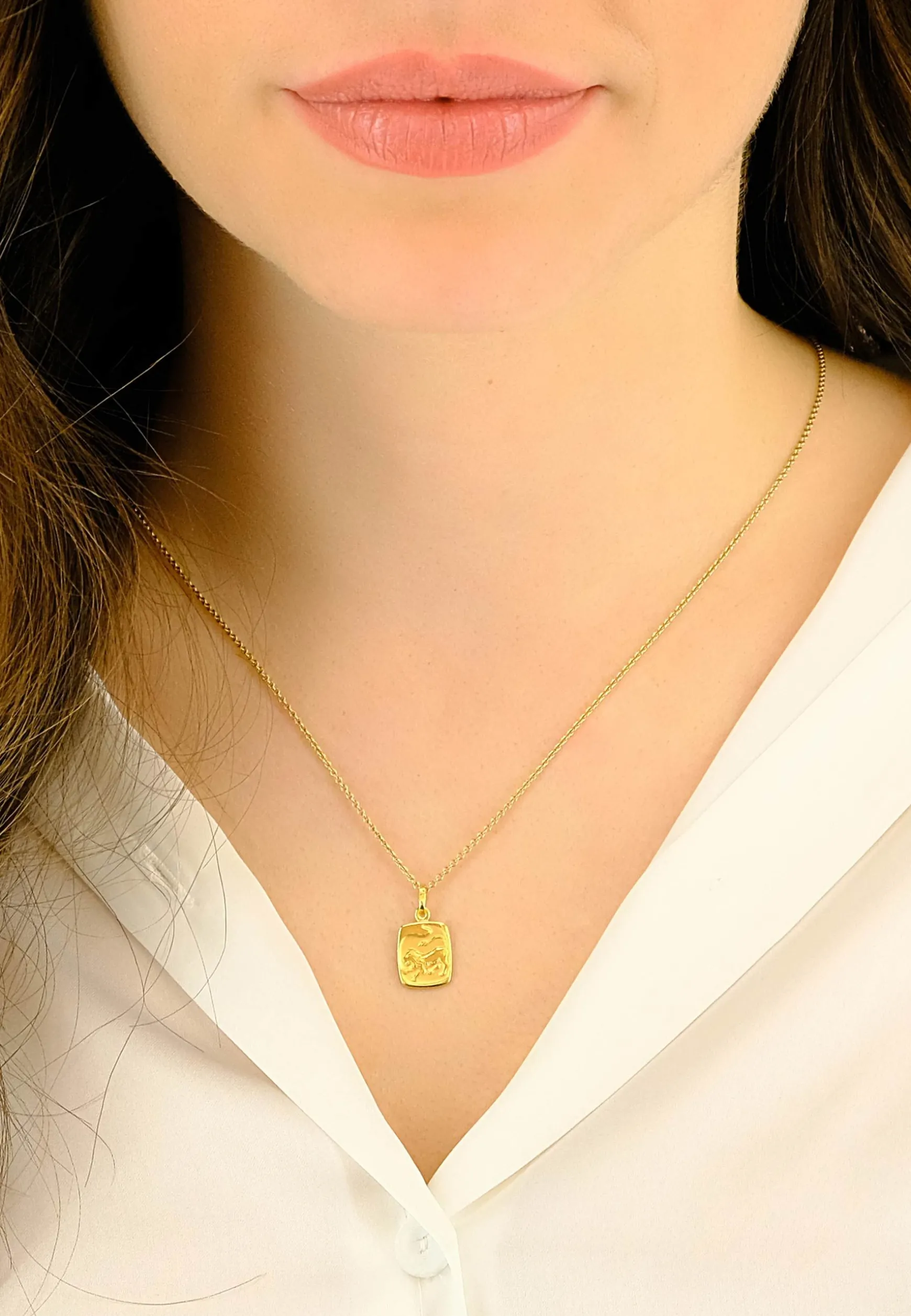 Anhänger Sternzeichen Löwe Gelbgold 750, 19x10mm