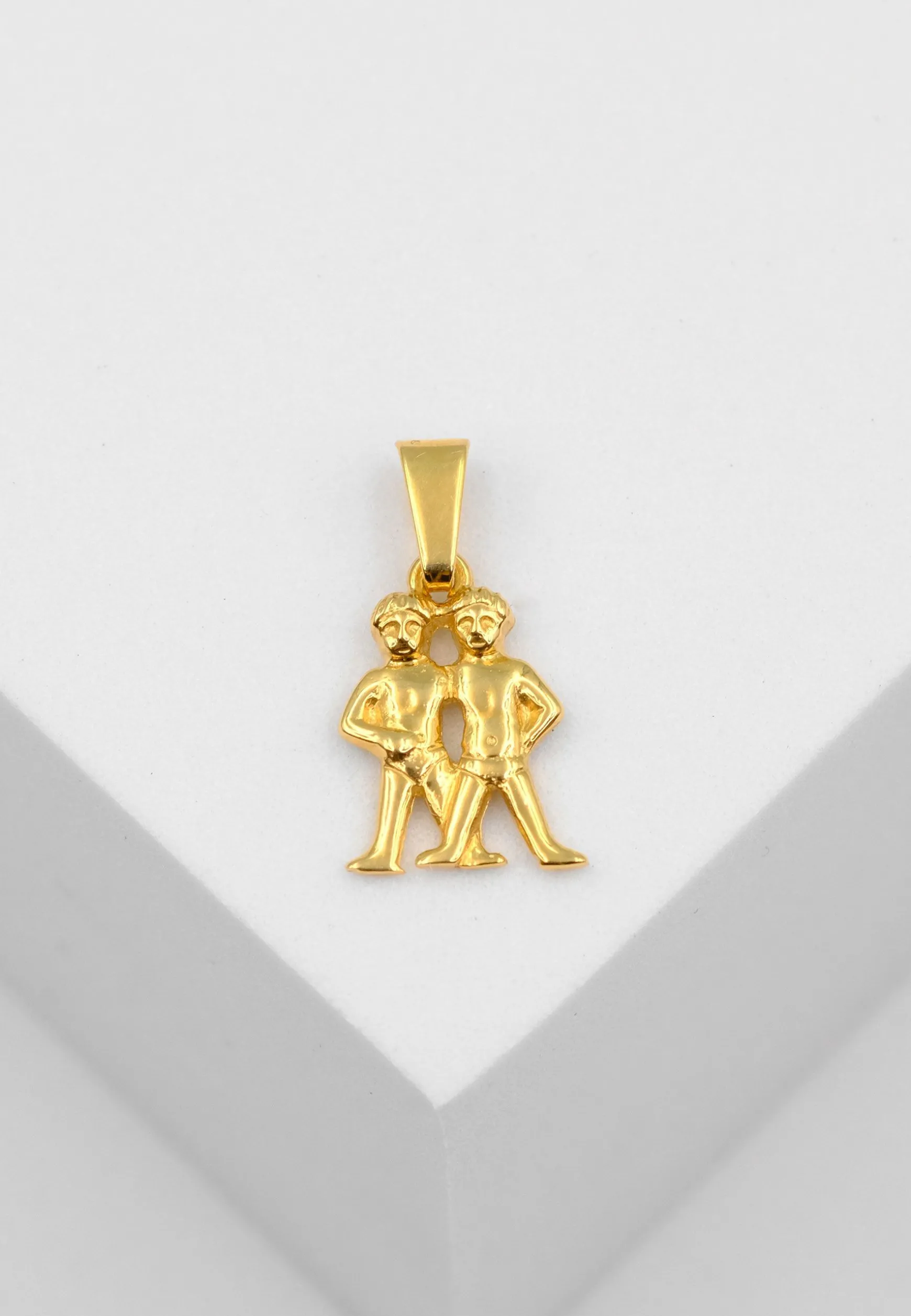 Anhänger Sternzeichen Zwillinge Gelbgold 750, 17x9mm