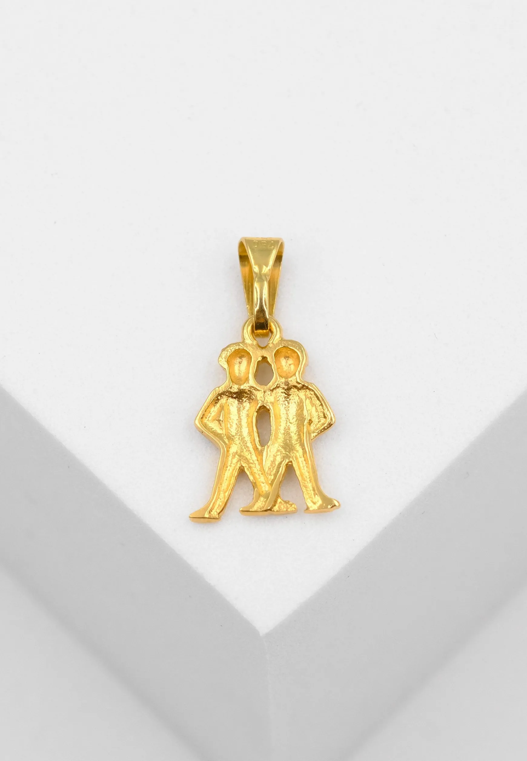 Anhänger Sternzeichen Zwillinge Gelbgold 750, 17x9mm