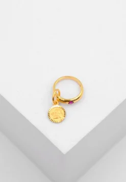 Anhänger Taufring Gelbgold 750 Rubin