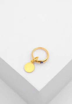 Anhänger Taufring Gelbgold 750 Saphir