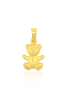 Anhänger Teddybär Gelbgold 750, 19x10mm