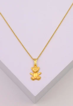 Anhänger Teddybär Gelbgold 750, 19x10mm