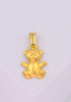 Anhänger Teddybär Gelbgold 750, 19x10mm