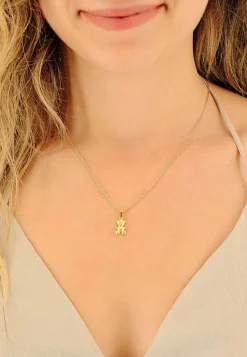 Anhänger Teddybär Gelbgold 750, 19x10mm