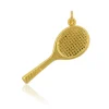 Anhänger Tennisschläger Gelbgold 750, 25x25mm
