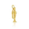 Anhänger Trompete Gelbgold 750, 30x9mm