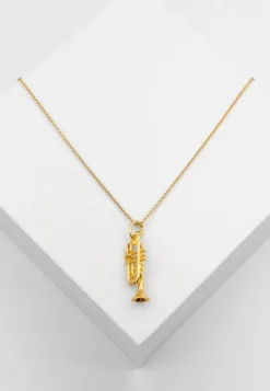 Anhänger Trompete Gelbgold 750, 30x9mm