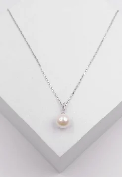 Anhänger Weissgold 750 Süsswasserperle 9-9.5mm Brillant 0.04ct.