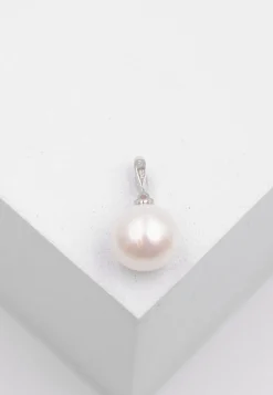 Anhänger Weissgold 750 Süsswasserperle 9-9.5mm Brillant 0.04ct.