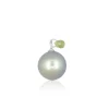 Anhänger Weissgold 750 Tahiti Perle 9.5-10mm Saphir