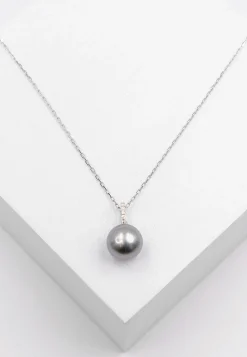 Anhänger Weissgold 750 Tahiti Perle 10-11mm Brillant 0.08ct.