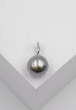 Anhänger Weissgold 750 Tahiti Perle 10-11mm Brillant 0.08ct.