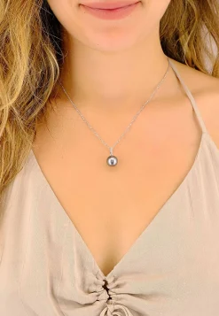 Anhänger Weissgold 750 Tahiti Perle 10-11mm Brillant 0.08ct.