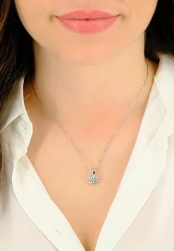 Anhänger Weissgold 750 Zirkonia, 14x9mm